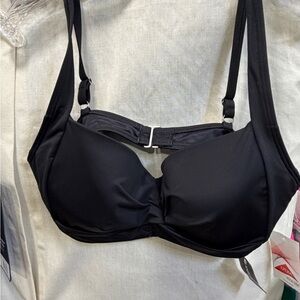 Lands' End Black Women's Bikini Top
